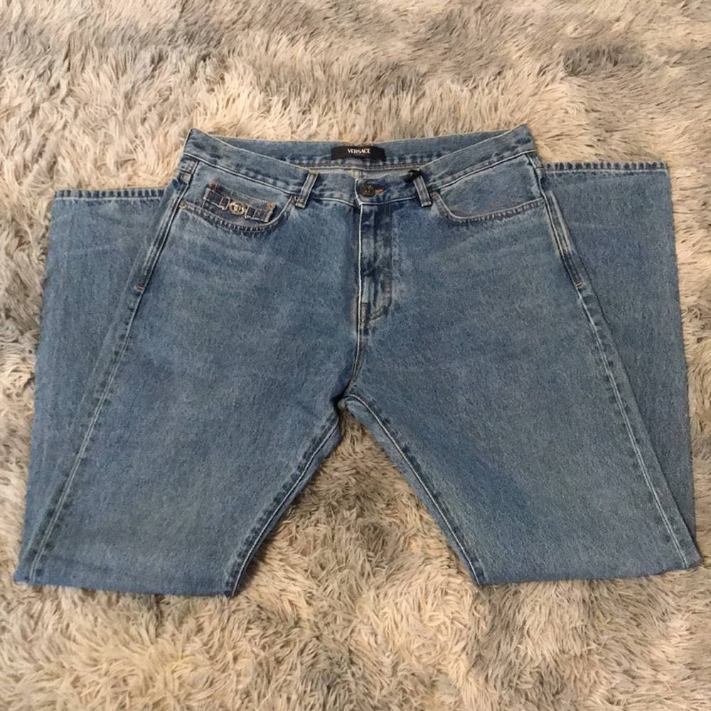 New Authentic Versace “Biggie Medusa” Nonstretch Denim Jeans – Size 34 - Picture 10 of 17